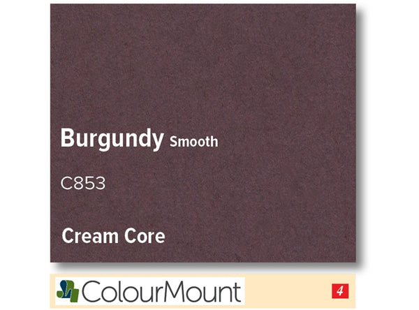 BURGUNDY   - Colourmount Cream Core Standard