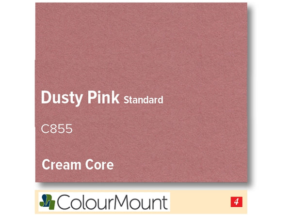 DUSTY PINK   - Colourmount Cream Core Standard