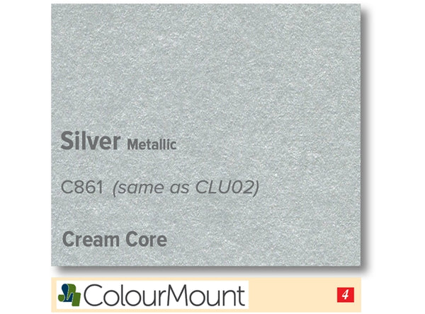 SILVER  - Colourmount Cream Core Metallic