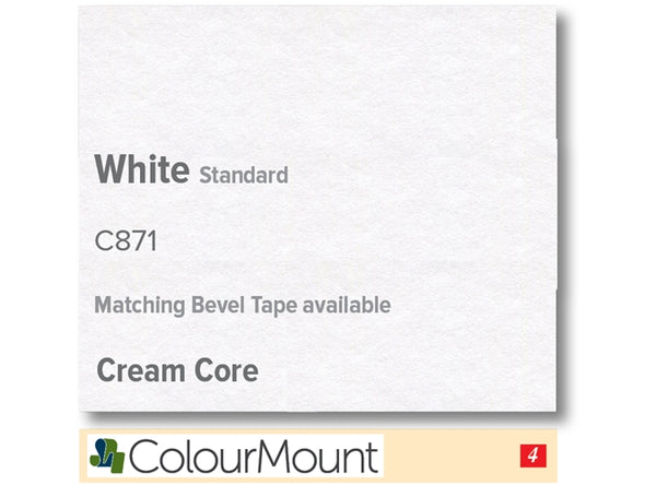 WHITE   - Colourmount Cream Core Standard