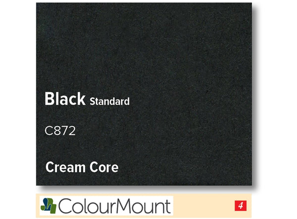 BLACK   - Colourmount Cream Core Standard