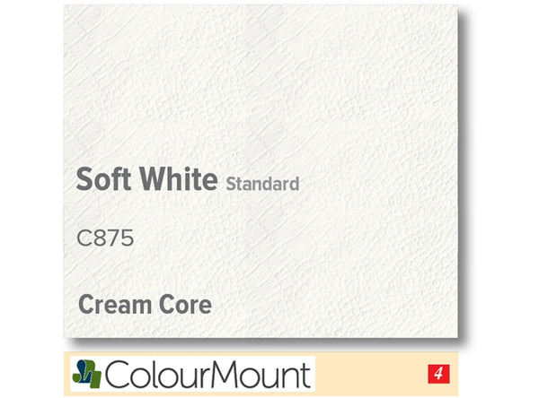 SOFT WHITE   - Colourmount Cream Core Standard