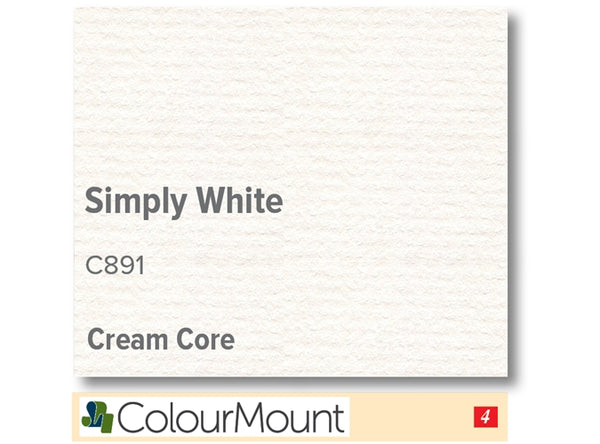 SIMPLY WHITE  - Colourmount Cream Core Standard