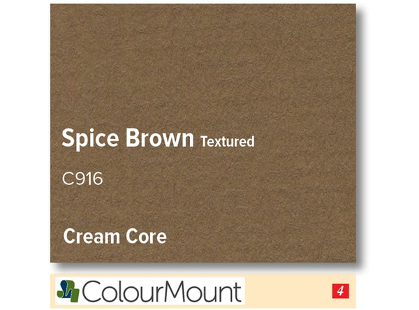 SPICE BROWN  - Colourmount Cream Core Textured