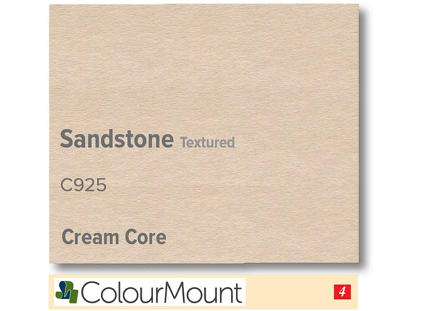 SANDSTONE   - Colourmount Cream Core Textured