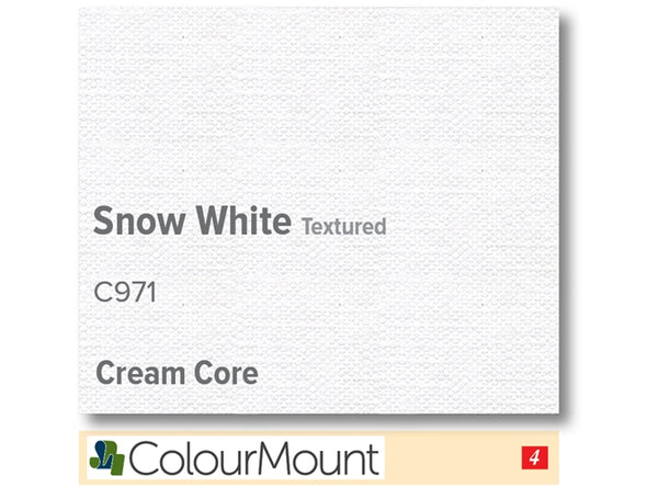 SNOW WHITE   - Colourmount Cream Core Textured