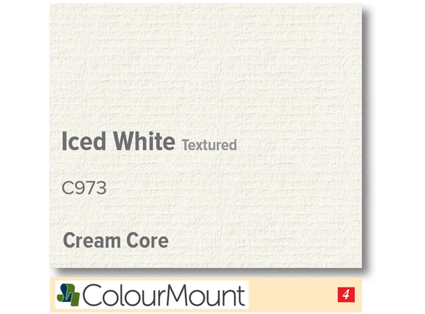 ICED WHITE   - Colourmount Cream Core Textured