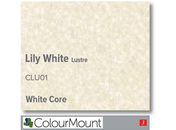 Lily White  - Colourmount White Core Lustre