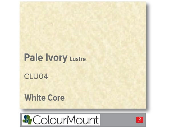 Pale Ivory  - Colourmount White Core Lustre