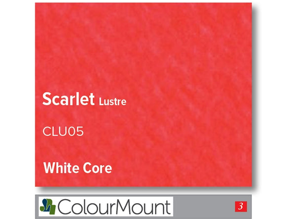Scarlet  - Colourmount White Core Lustre