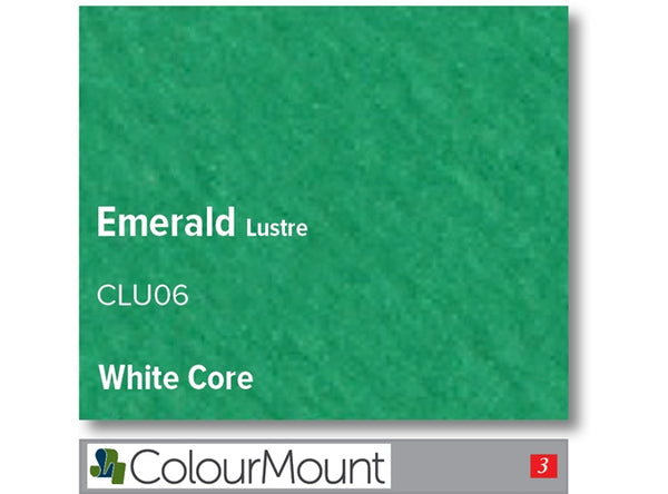 Emerald  - Colourmount White Core Lustre