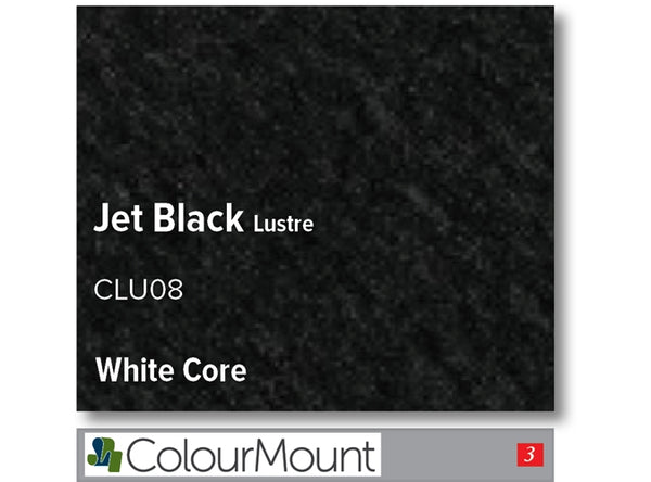 Jet Black  - Colourmount White Core Lustre