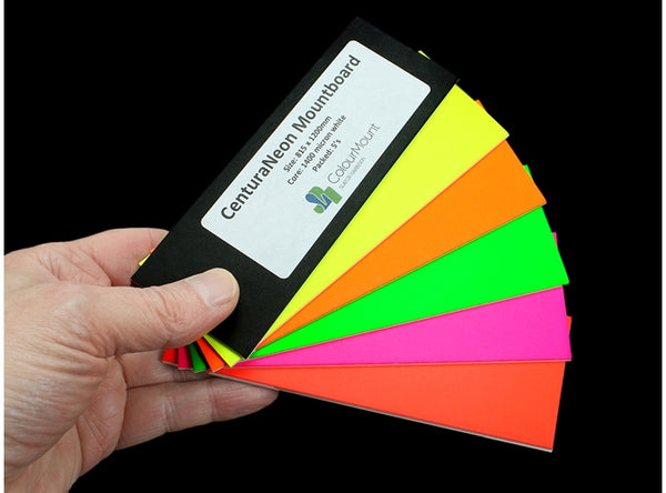 Neon Pink  - Colourmount White Core Centura