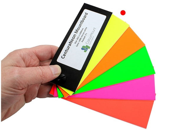 Neon Yellow  - Colourmount White Core Centura