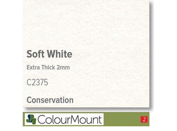 SOFT WHITE  - Colourmount White Core Extra Thick