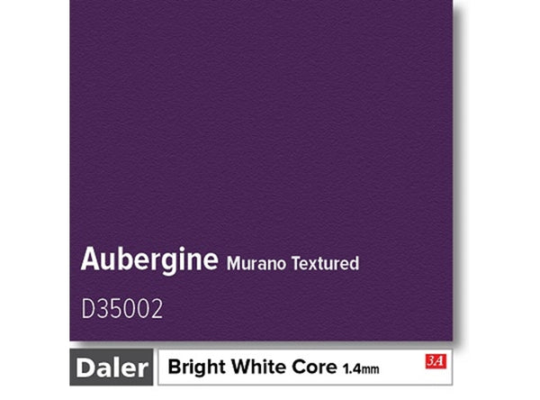 AUBERGINE  - Daler Bright White Core Murano