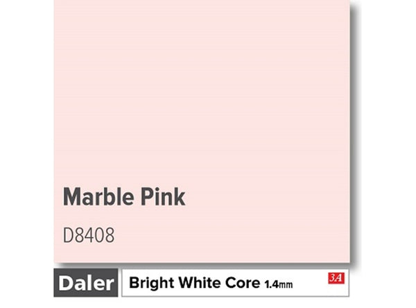 MARBLE PINK   - Daler Bright White Core