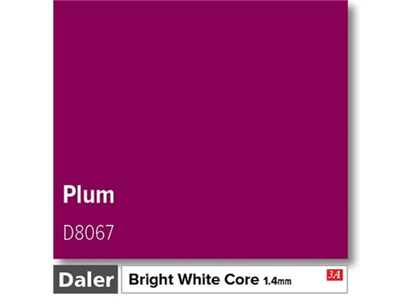 PLUM  - Daler Bright White Core Murano