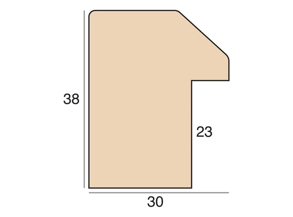 30mm 'Farringdon' Vintage Silver Leaf