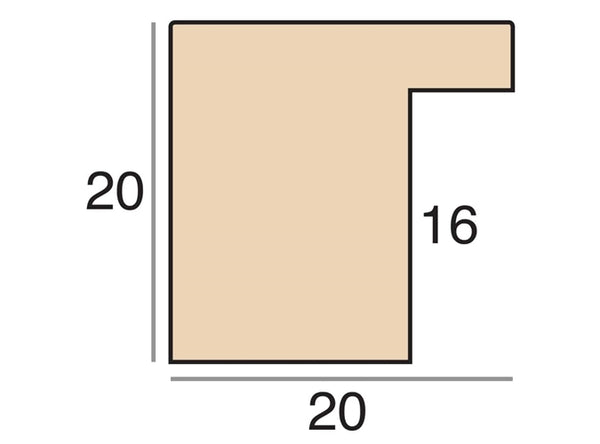 20x20mm 'Domino' White Open Grain FSC 100%