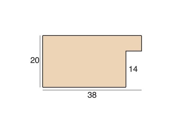 38mm 'Domino' Natural Open Grain FSC 100%