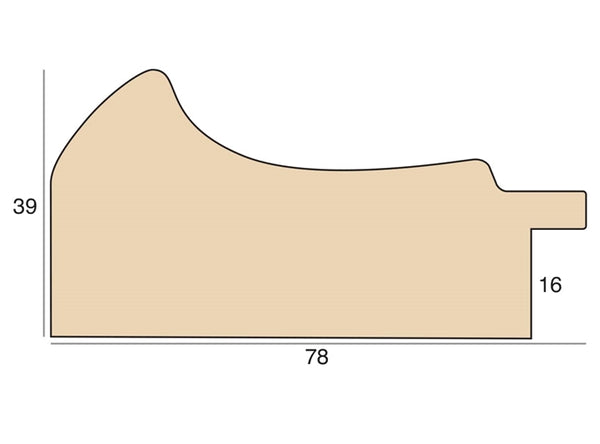 78mm 'Fino' Black Silver Sight Edge
