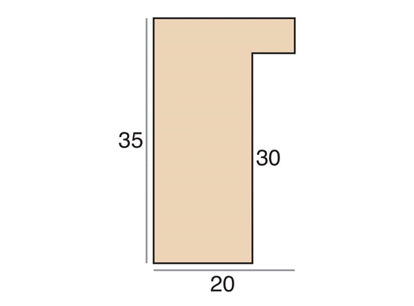 20x35mm 'Horton' Brushed Brassy Gold