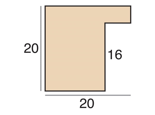20x20mm 'Bare Wood' Mansonia
