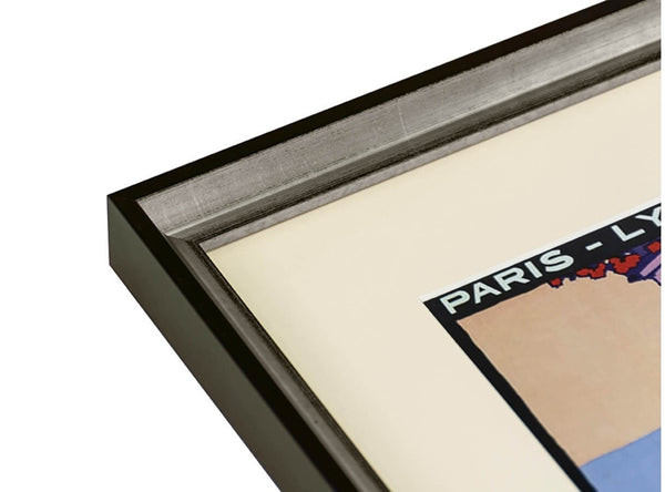 20mm 'Monaco' Silver Leaf & Black