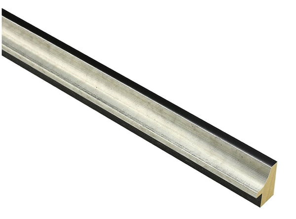 20mm 'Monaco' Silver Leaf & Black