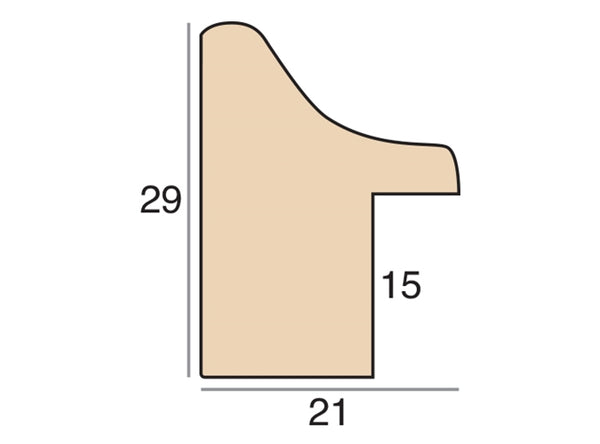 21mm 'Myla' Worn Gold FSC 100%