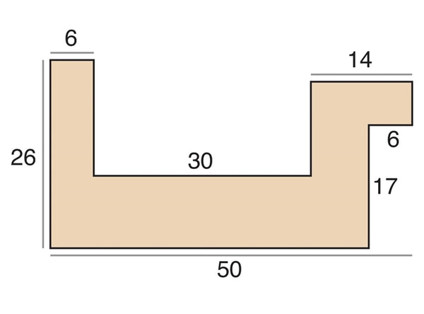 50mm 'St Ives' Black Open Grain FSC 100%
