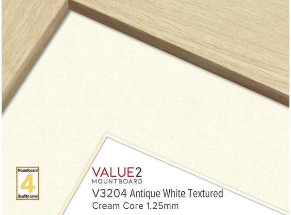 ANTIQUE WHITE TEXTURED 1.25mm  - VALUE2 Cream Core