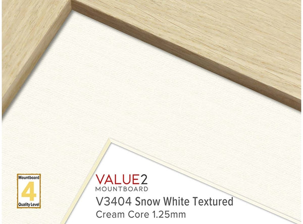 SNOW WHITE TEXTURED 1.25mm  - VALUE2 Cream Core
