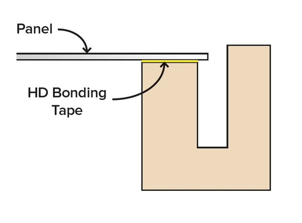 10mm 'Panel Tray' Matt White 4mm Rebate FSC 100%