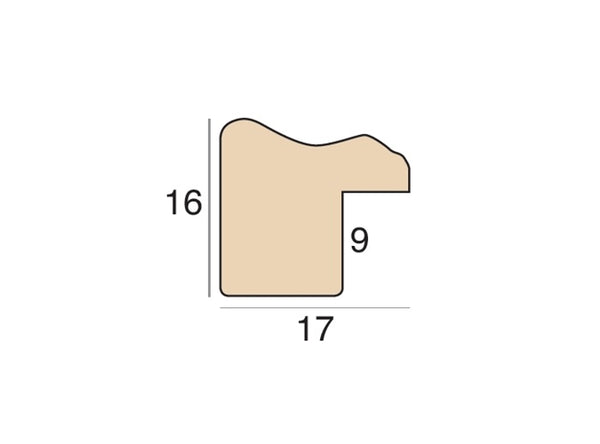 17mm 'Amerei' Gold Leaf & Black