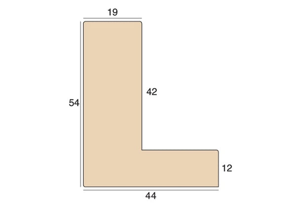 19mm 'Revival L' Black 42mm rebate