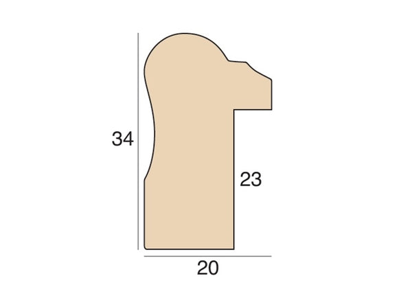 20mm 'Garrison' Antique Gold Leaf