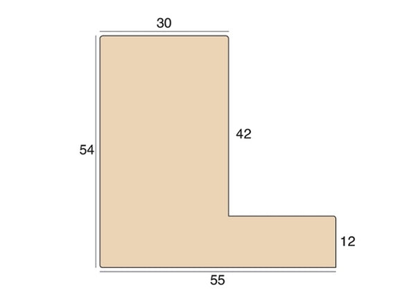 30mm 'Revival L' White 42mm rebate