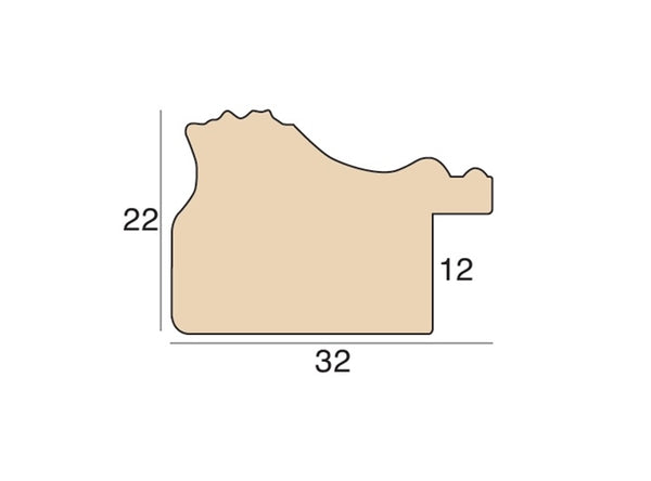 32mm 'Blenheim' Antique Gold Leaf