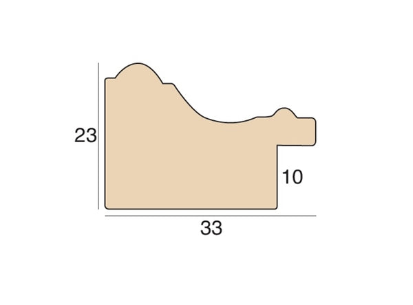 33mm 'Blenheim' Antique Gold Leaf