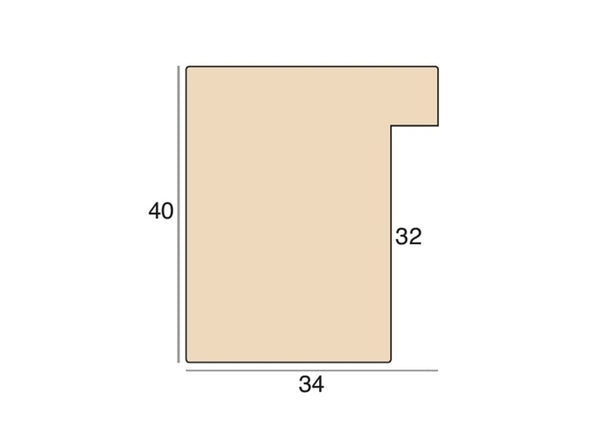 34mm 'Casa' Embossed White FSC 100%