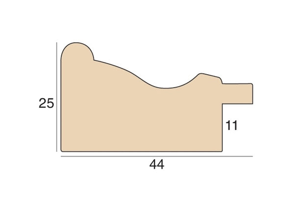 44mm 'Paris' White Wash Scoop