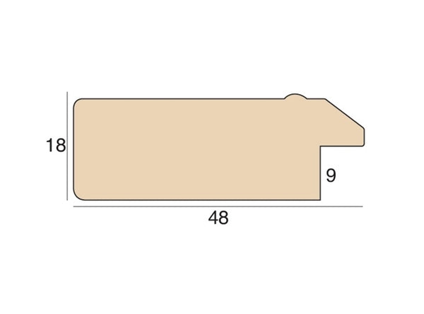 48mm 'Studio' Antique Silver Leaf