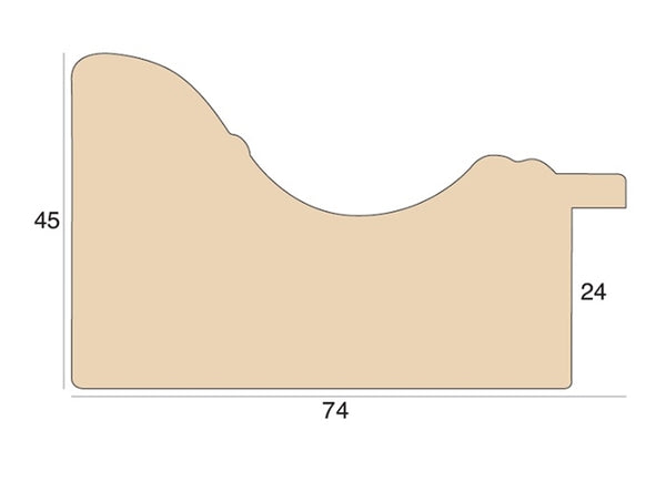 74mm 'Langham Mono' Matt White