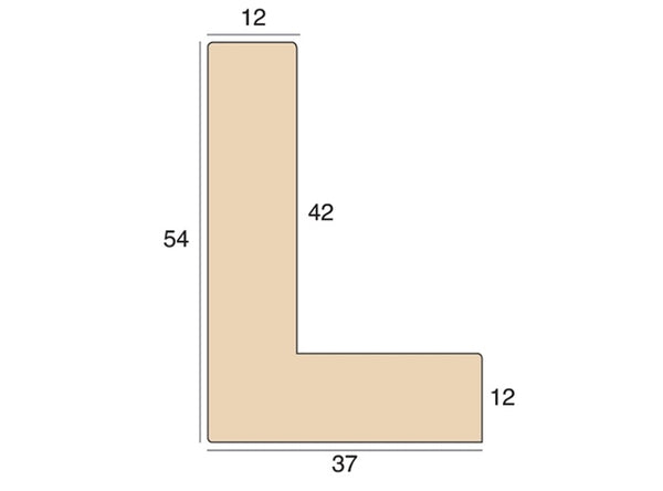 12mm 'Revival L' White 42mm rebate
