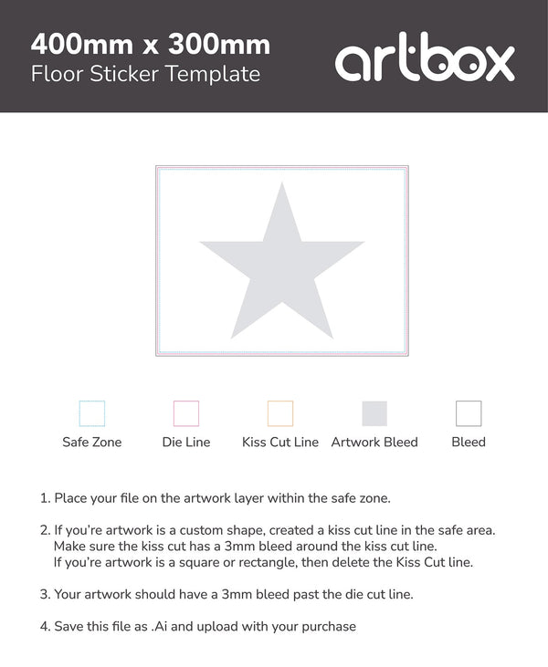 Floor Sticker 400mm x 300mm Template