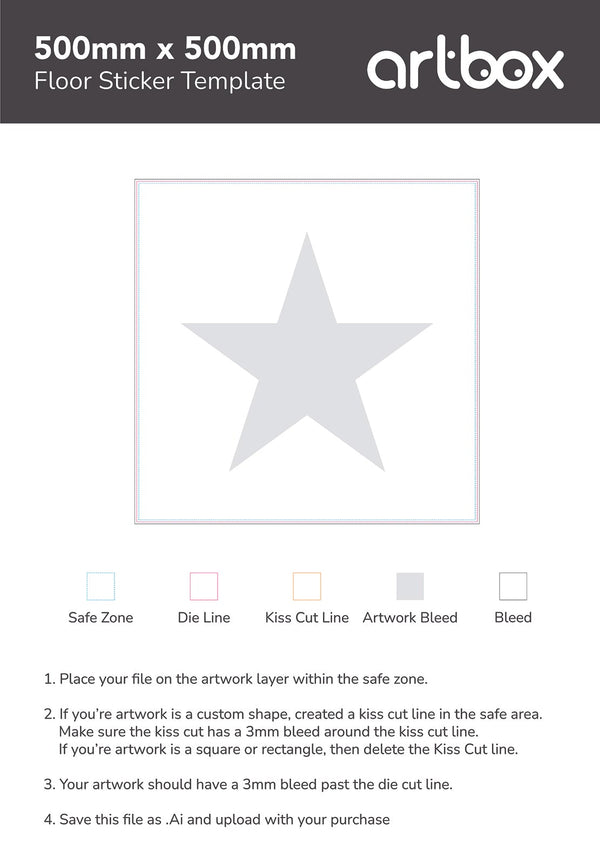 Floor Sticker 500mm x 500mm Template