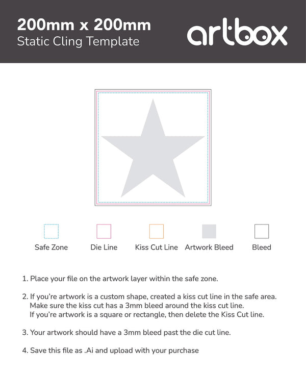 Static Cling 200mm x 200mm Template