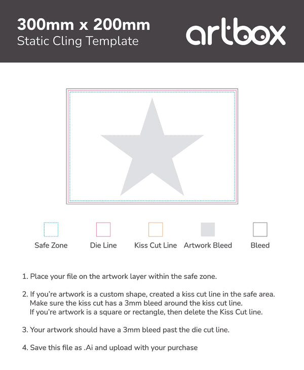 Static Cling 300mm x 200mm Template